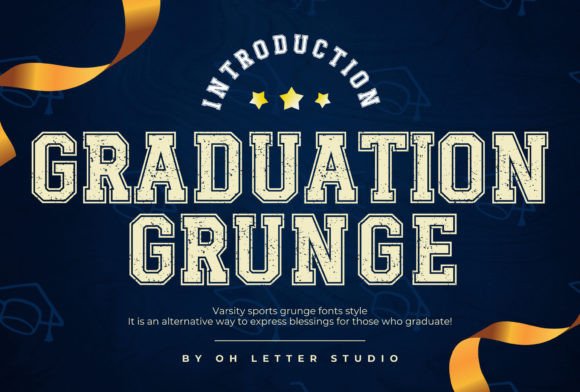 Graduation Grunge: A Bold Slab Serif Font for Modern Creations