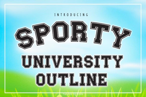 Sporty University Outline: A Stylish Choice for Creative Projects